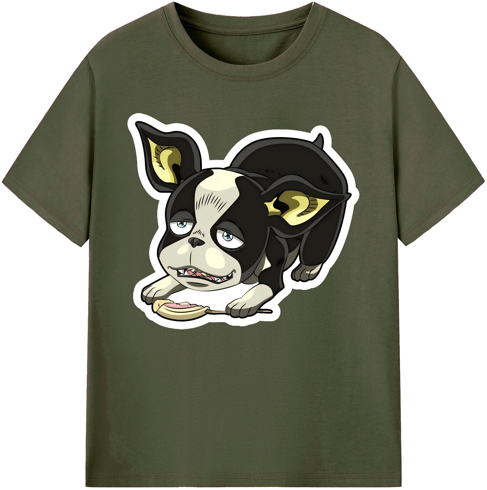（画像用） ジョジョの奇妙な冒険 イギー JoJo's Bizarre Adventure Iggy 綿100％ メンズ半袖Tシャツ｜肌触りやわらか＆通気性